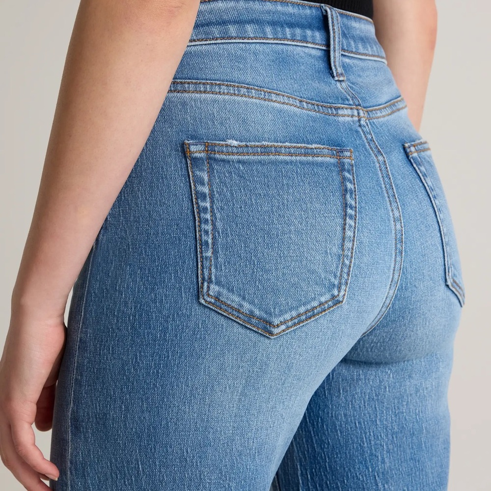 Quince Bella Stretch Relaxed Straight Jeans Atlantic Blue - Picture 4 of 11